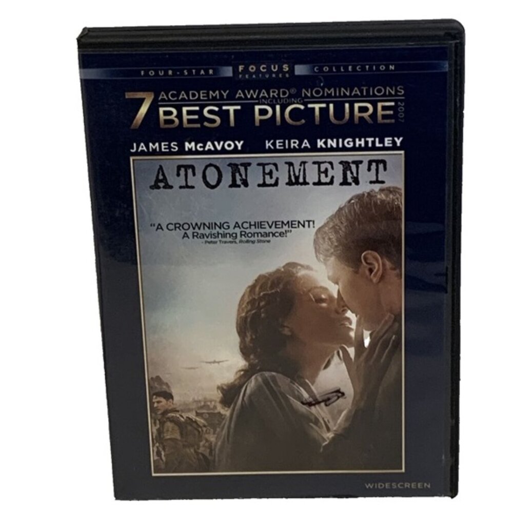 Atonement (DVD, 2008, Widescreen) James McAvoy, Keira Knightley, Saoirse Ronan